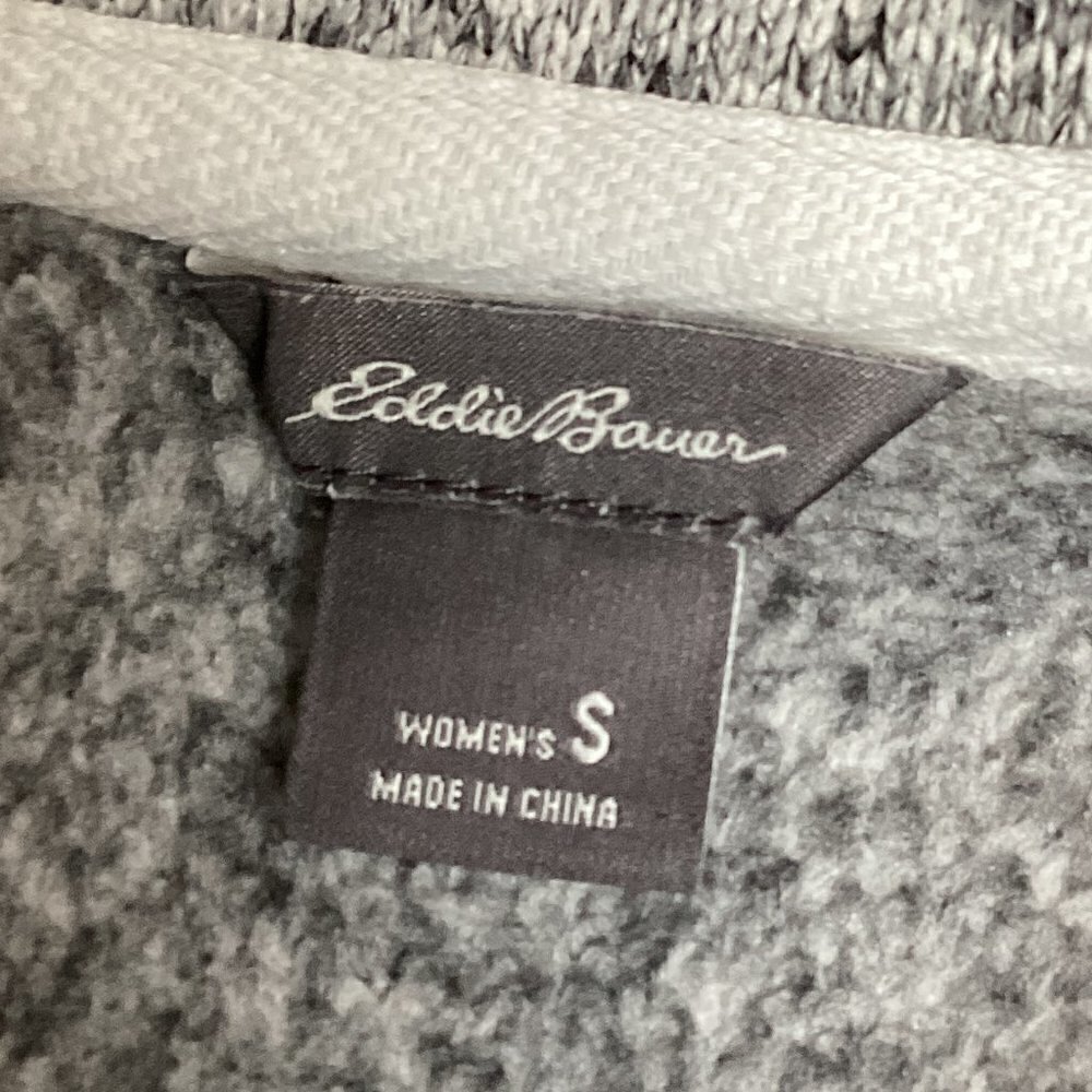 Eddie Bauer Radiator Fleece Snap Neck Sweater S Gray 130Q - Picture 6 of 7